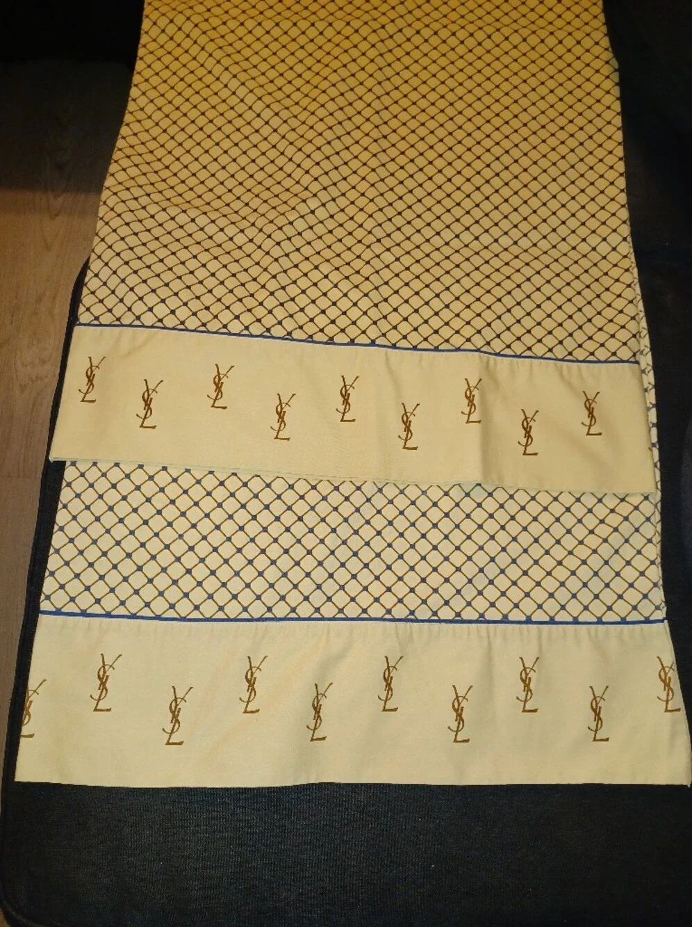 Vintage Yves Saint Laurent YSL Pair Of King Size Pillowcases